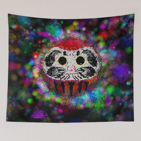 Item preview, Pixelated Dreams: Daruma's Burst of Color designed and sold by BubeBube.