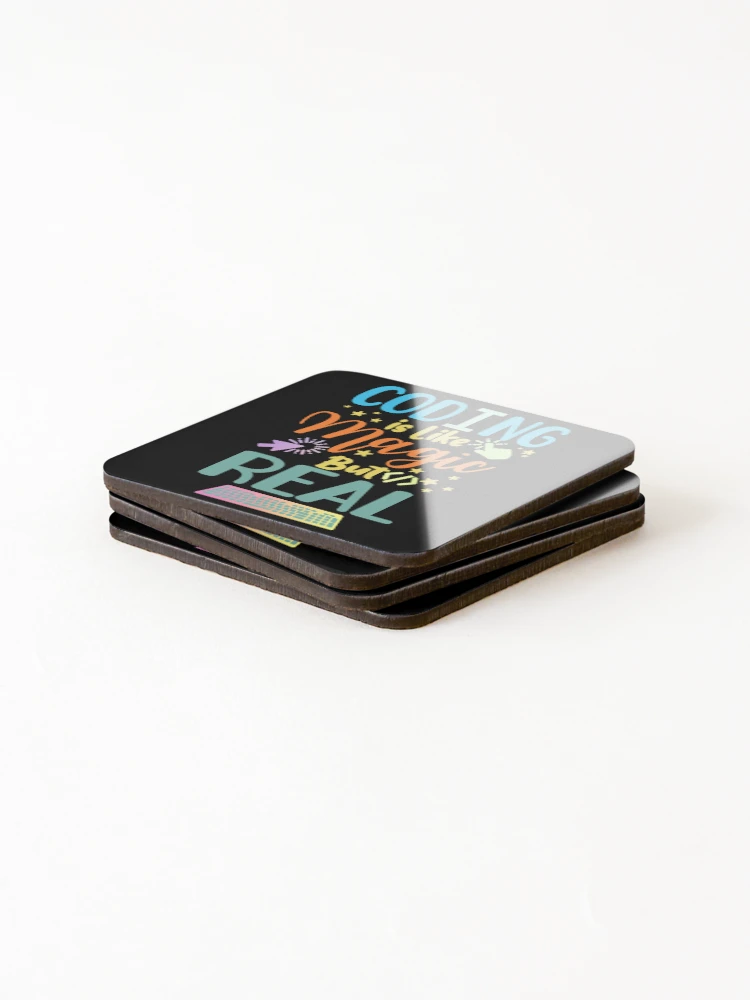 Thumbnail 4 of 5, Coasters (Set of 4), Coding Coder Computer Science Programming designed and sold by ScienceCorner.