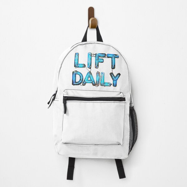 Item preview, LIFT DAILY - Gym Fitness Design - Fluorescent Blue Industrial Retro Light Writing designed and sold by Primal Pump Co LTD.