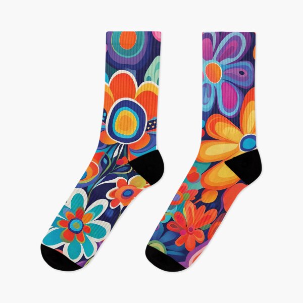 Item preview, Flower Power Colourful Floral Pattern designed and sold by druidwolfart.