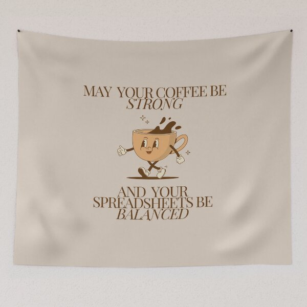 Item preview, Energetic Coffee and Balanced Spreadsheets - Funny Office Worker designed and sold by tiigerdad.