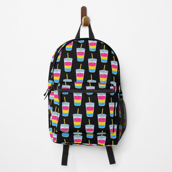Item preview, Pattern of Plastic Coffee Cups with Straws Pansexual Flag designed and sold by AroAxel.