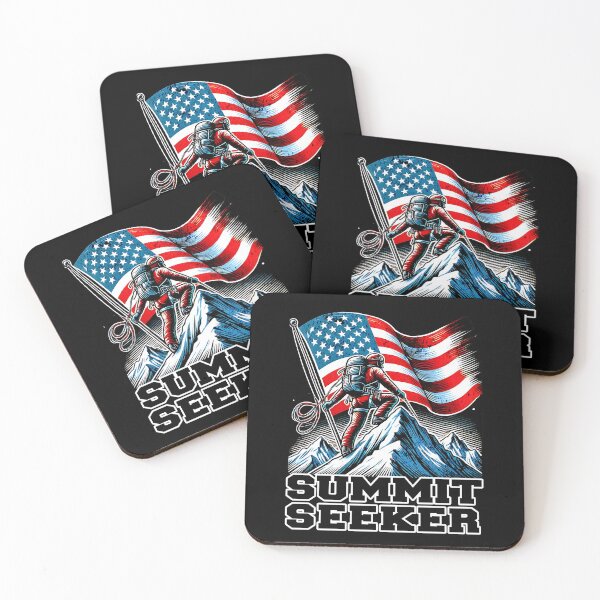 Item preview, Summit Seeker American Flag - National Mountain Climbing Day designed and sold by Taans-Creation.