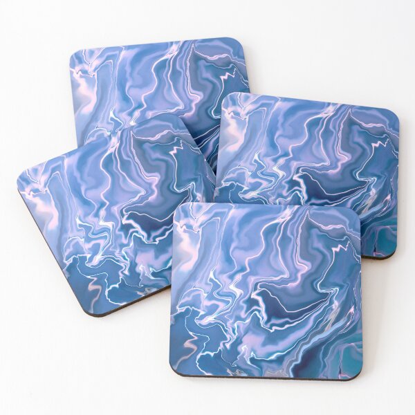Artikelvorschau, Blaue und weiße Rhapsodie abstrakte Kunst entworfen und verkauft von Fantacaroo Designs.