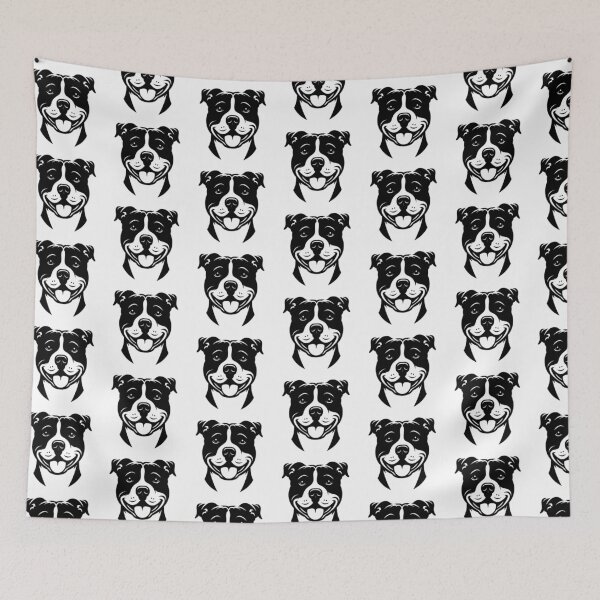 Item preview, Black And White Staffordshire Bull Terrier designed and sold by TheAnimalZ00.