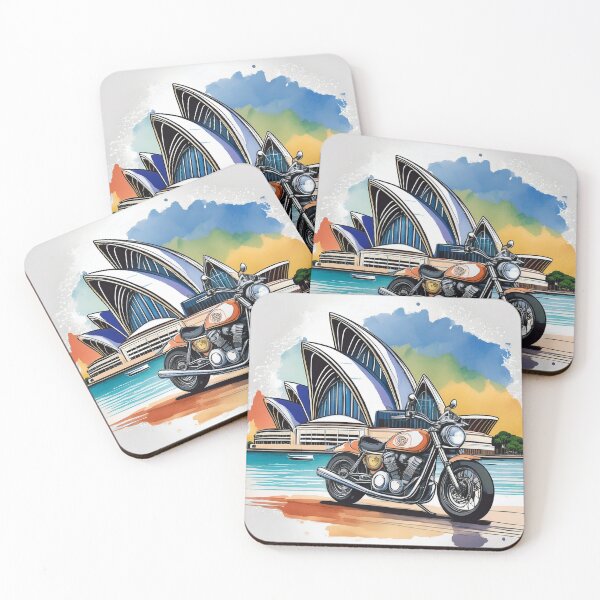 Item preview, Sydney Cafe Racer Watercolor Art designed and sold by TasmaniaWildStudio.