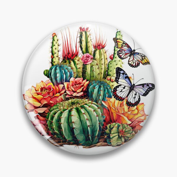 Item preview, Cactuses and butterflyes in white background designed and sold by fuzzyfox.