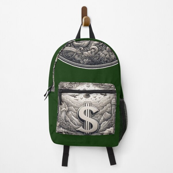 Item preview, Coin with dollar symbol in the middle of nature, black and white designed and sold by MigWhimsy.
