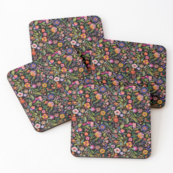Item preview, Small pattern with embroidered flowers designed and sold by fuzzyfox.