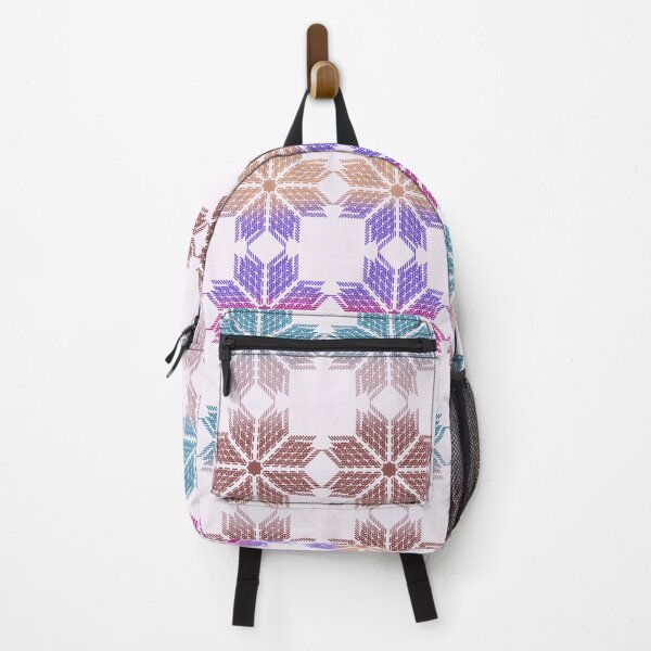 Item preview, A colorful pattern of snowflakes with a blue and pink one in the middle designed and sold by PWDigitalArt.