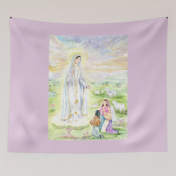 Item preview, The  Blessed Virgin of Fatima and the Three Shepherd Children designed and sold by Cristina  Hansen.