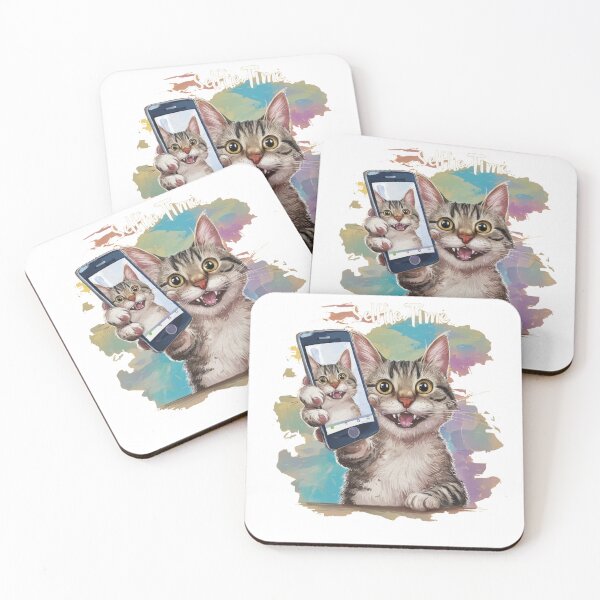 Item preview, playful and expressive tabby cat taking a selfie designed and sold by coolt-sherit.