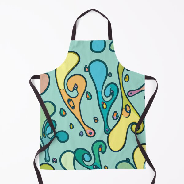 Item preview, Seamless patetrn with abstract curly drops. Floral endless camo ornament texture designed and sold by bvdesignart.