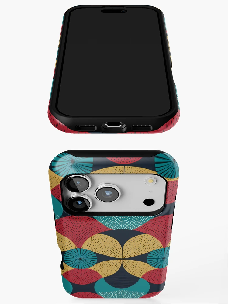 Thumbnail 3 of 4, iPhone Case, Dynamic Abstract Shapes Pattern designed and sold by Pixevol.
