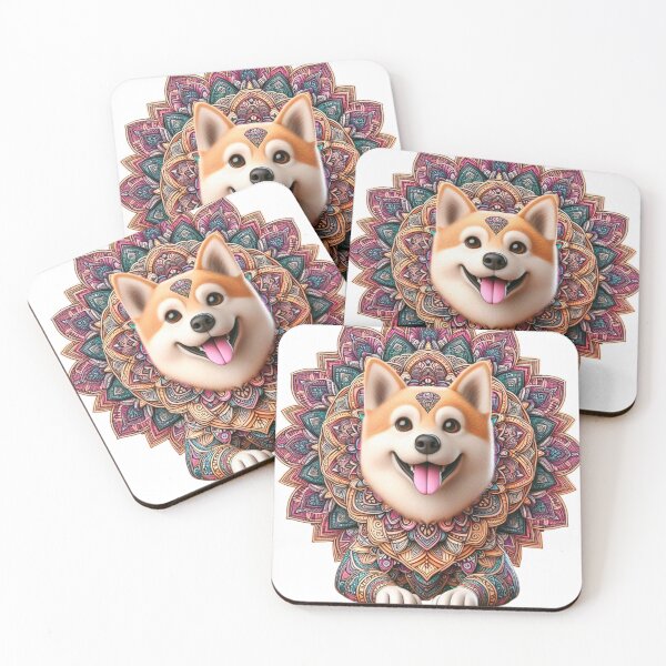 Item preview, Mandala style dog smiling designed and sold by MargaritaFlower.