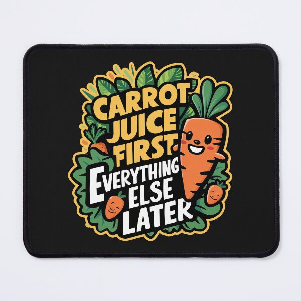 Item preview, ''Carrot Juice First'' Funny Kawaii Carrot Lover T-Shirt designed and sold by Witty Shirts.