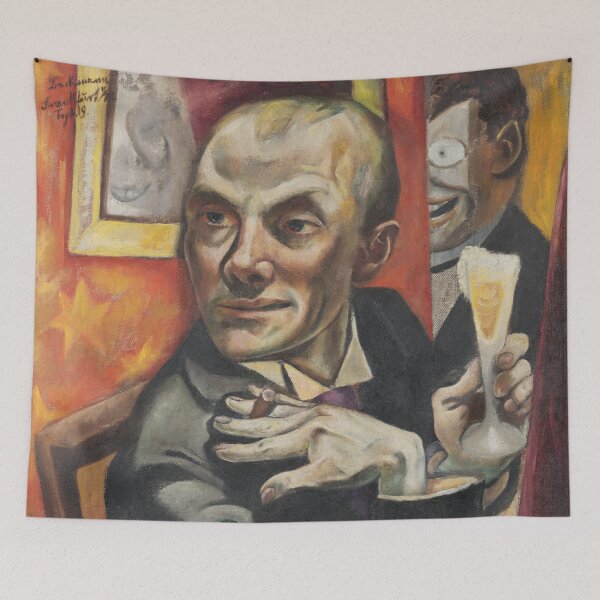 Item preview, Max Beckmann, Self-portrait with champagne glass designed and sold by Mauswohn.