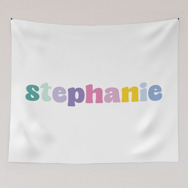 Item preview, Stephanie - Custom name on colorful block font designed and sold by To the Lua.