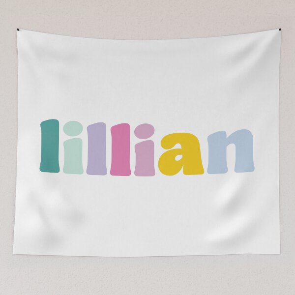 Item preview, Lillian - Custom name on colorful block font designed and sold by To the Lua.