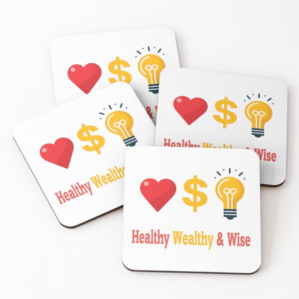 Item preview, Healthy, Wealthy & Wise designed and sold by Black Sands Art.