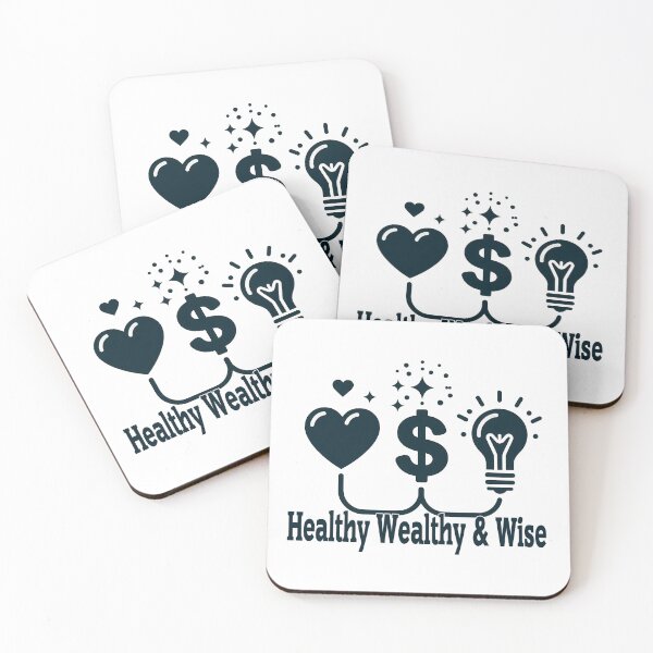 Item preview, Healthy, Wealthy & Wise designed and sold by Black Sands Art.