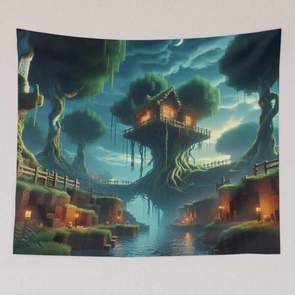 Item preview, Enchanted Swamp Treehouse designed and sold by LyssasMindArt.