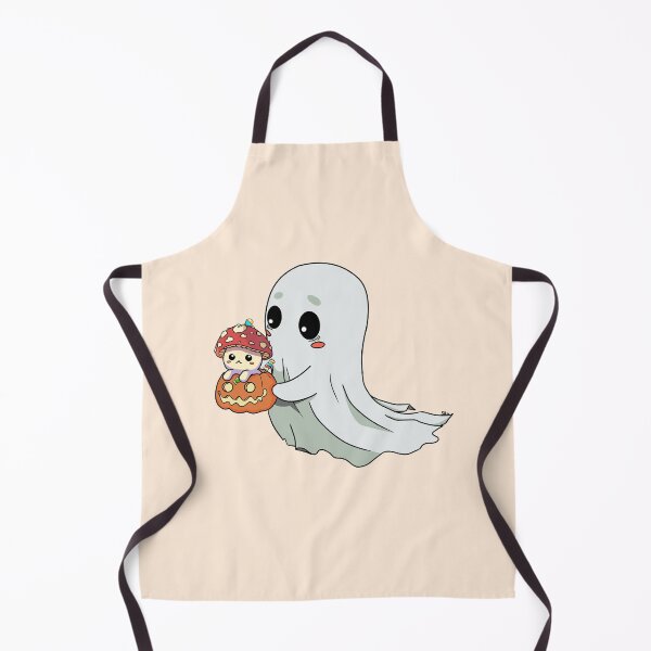 Item preview, Ghost holding pumpkin mushroom designed and sold by SheboahArt.