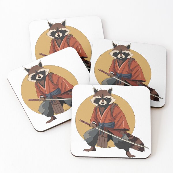 Item preview, Raccoon samurai designed and sold by SheboahArt.