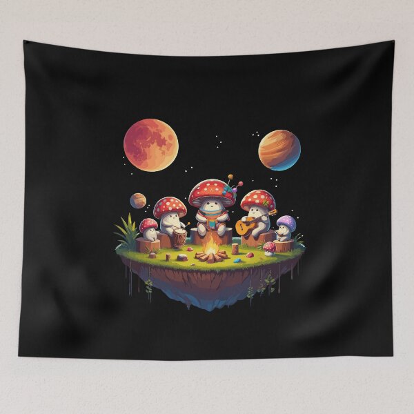 Item preview, Hippie Mushrooms Fungi Camping Group Plants Funny Forest designed and sold by Dressed For  Duty.