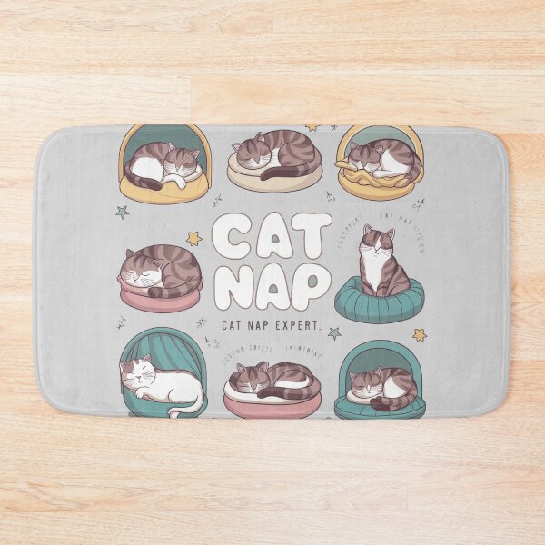 Item preview, múltiples gatos de dibujos animados en varias posiciones para dormir designed and sold by coolt-sherit.