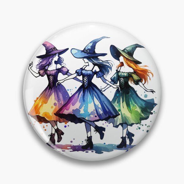Item preview, Enchanting Trio: Three Young Witches Dancing designed and sold by JesNoh.