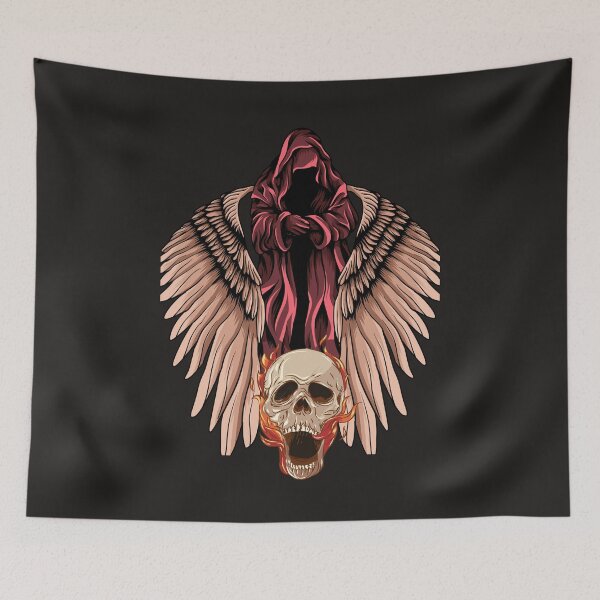 Item preview, unknown figure with wings, and a skull with flames designed and sold by Kinia1982.