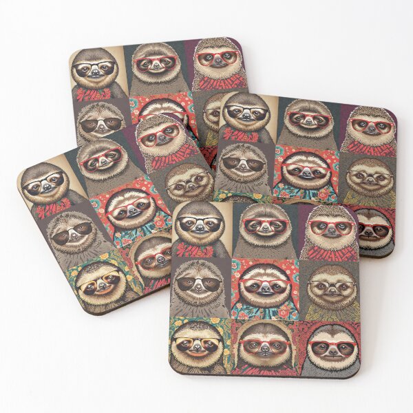 Item preview, Pop Art Sloths: Quirky Glasses Collection designed and sold by Slick-Waffles.