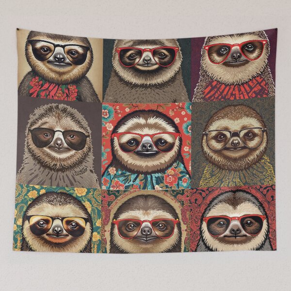 Item preview, Pop Art Sloths: Quirky Glasses Collection designed and sold by Slick-Waffles.
