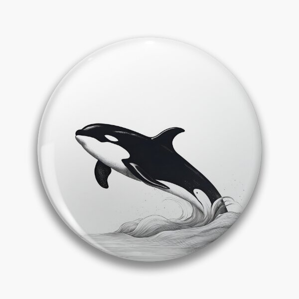 Item preview, Dynamic Orca Leap: Stunning Illustration of a Killer Whale in Motion designed and sold by inknships.