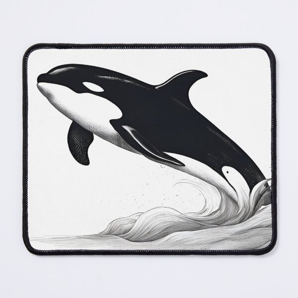 Item preview, Dynamic Orca Leap: Stunning Illustration of a Killer Whale in Motion designed and sold by inknships.