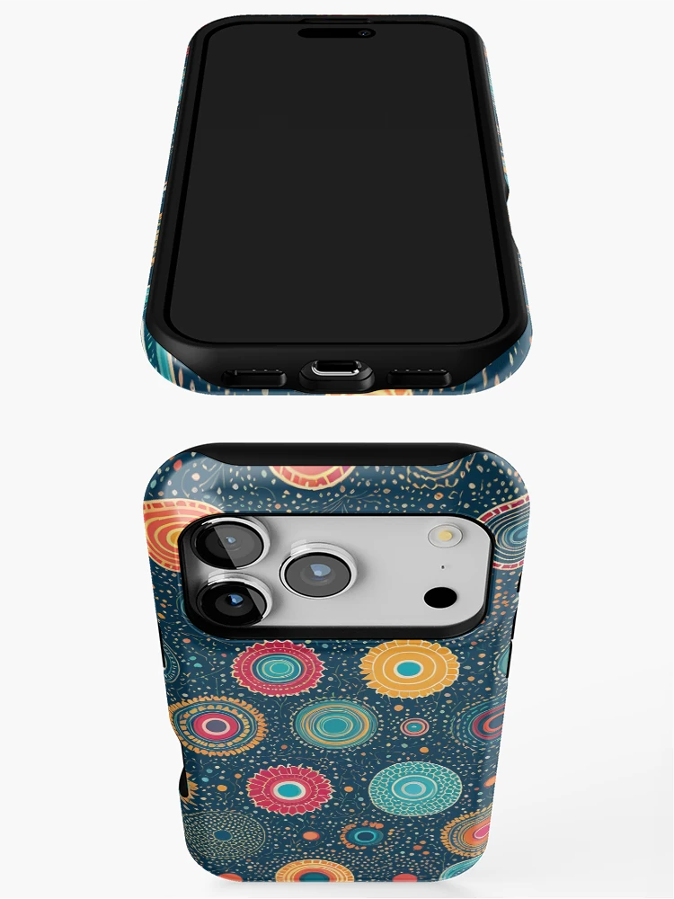 Thumbnail 3 of 4, iPhone Case, Irregular Shapes Pattern designed and sold by Pixevol.
