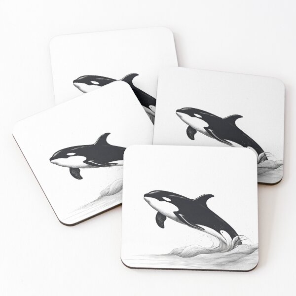 Item preview, Dynamic Orca Leap: Stunning Illustration of a Killer Whale in Motion designed and sold by inknships.
