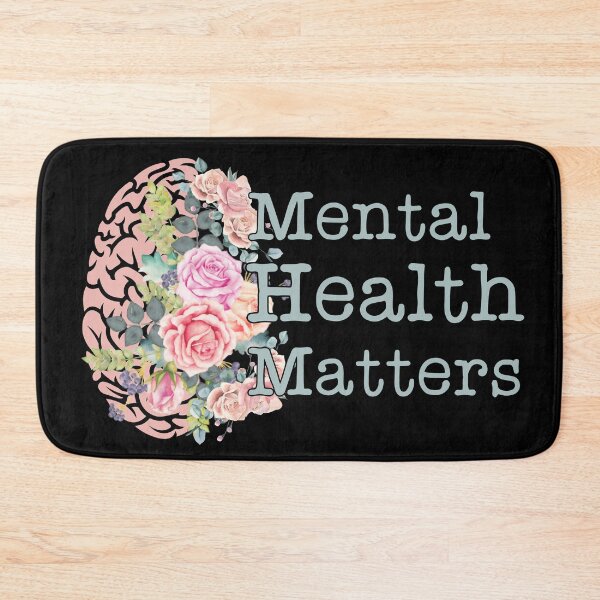 Item preview, Mental health matters - brain with flowers designed and sold by EvergreenWhimsy.