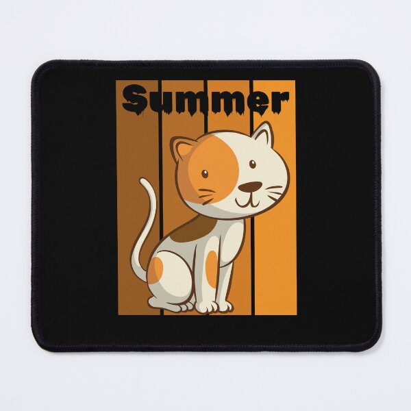 Item preview, Summer 4 color bar mixing Cat shadow illustration designed and sold by kiloorartclub.