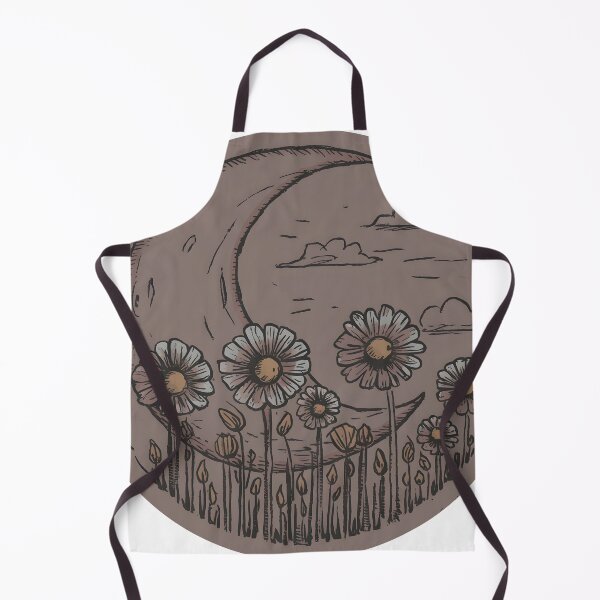 Item preview, First of the Seven Nights. Moonlit night, meadow, blooming flowers against the moon. Magical print. designed and sold by Zenithara.