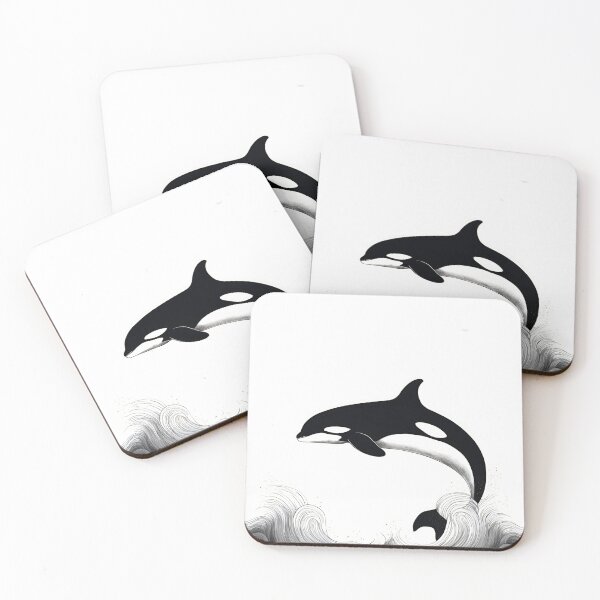 Item preview, Graceful Orca Breach: Captivating Illustration of a Killer Whale designed and sold by inknships.