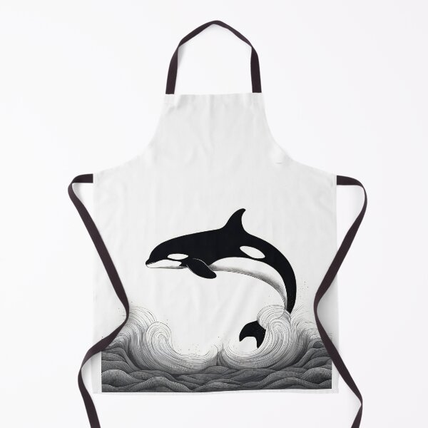 Item preview, Graceful Orca Breach: Captivating Illustration of a Killer Whale designed and sold by inknships.