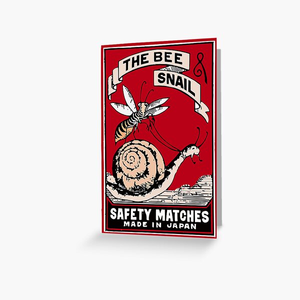 Artikel-Vorschau von Die Bienenschnecke - schrullige japanische Streichholzschachtelkunst - digital verbessert, designt und verkauft von Corinne Alexa Jackson.