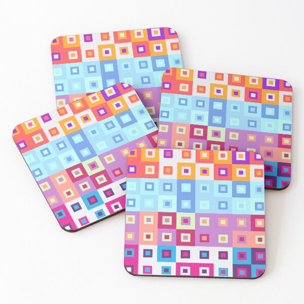 Item preview, Colorful Pixel Art Squares designed and sold by yashrid.