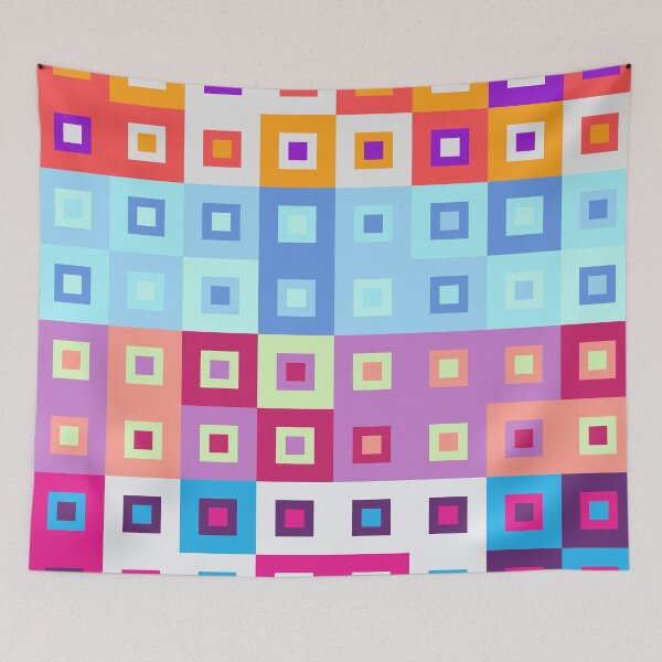 Item preview, Colorful Pixel Art Squares designed and sold by yashrid.