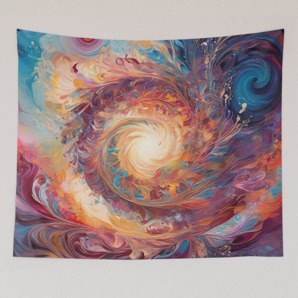 Item preview, Spiritual Awakening Blue Orange Abstract  designed and sold by Tamas Das.