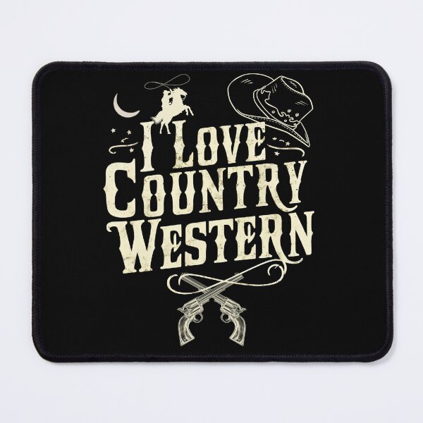 Item preview, I LOVE COUNTRY WESTERN cool wild west style country music fan design designed and sold by Jt41.