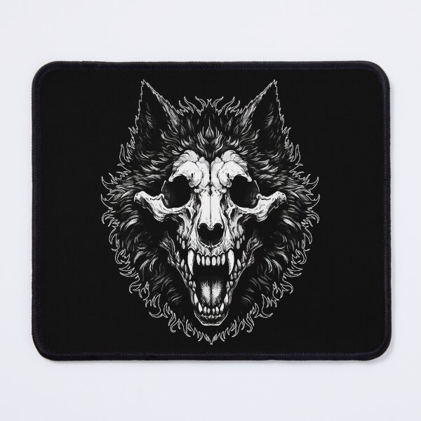Item preview, Monochromatic Wolf Skull Halloween designed and sold by TomFrontierArt.