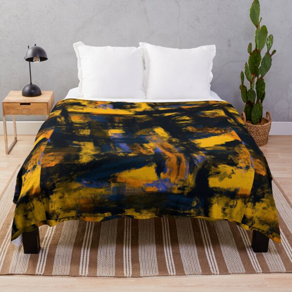 Item preview, Cross hatching strokes, artwork, oil painting on canvas. Yellow acrylic art, artistic texture. Abstract grungy background, light hand painted cover, backdrop, brown and dark blue paint pattern designed and sold by bvdesignart.